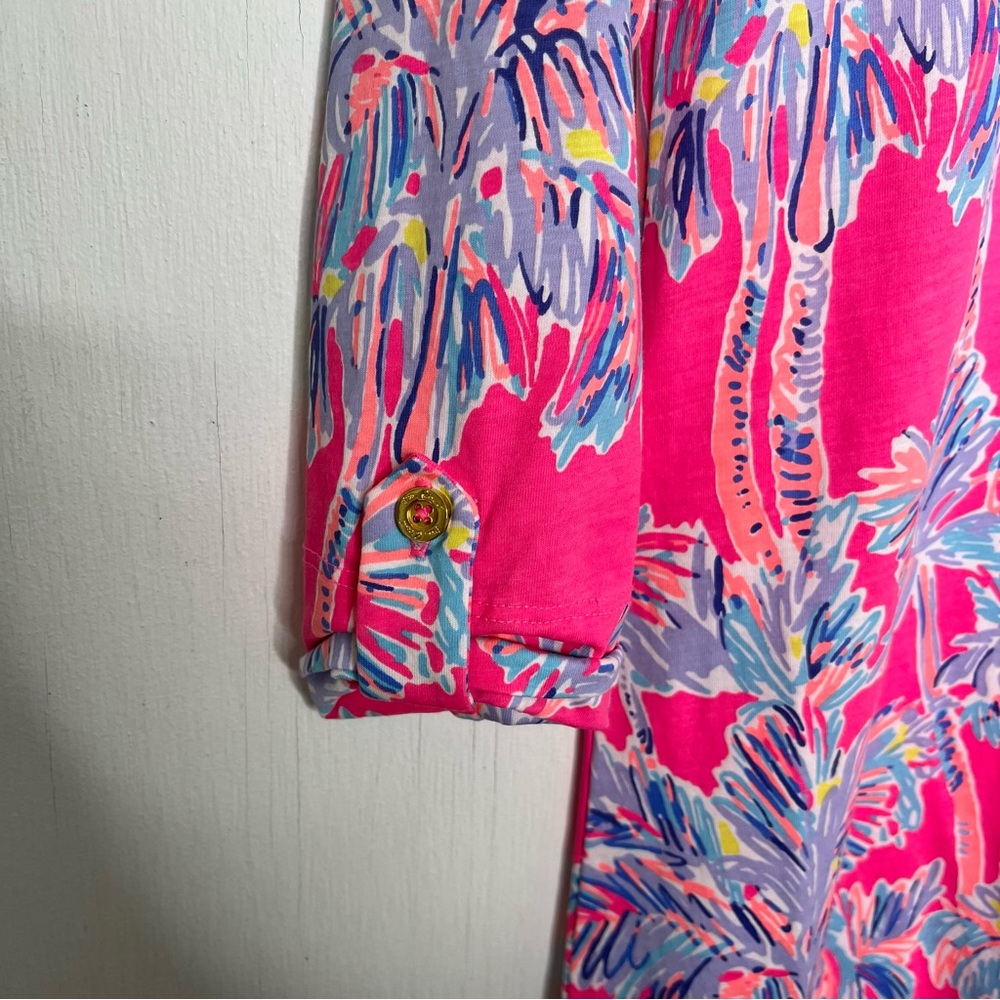 Lilly Pulitzer Linden Dress in Pink Nice Stem Size XXS - Picture 4 of 9